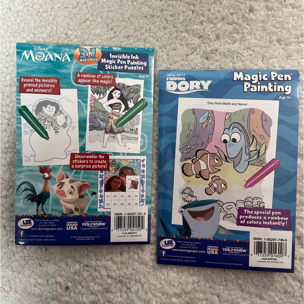 Disney Finding Dory Magic Pen Paint + Moana Invis Ink, Paint & Sticker Duo - Picture 2 of 10